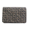 Bottega Veneta Black Brown Leather Clutch Bag