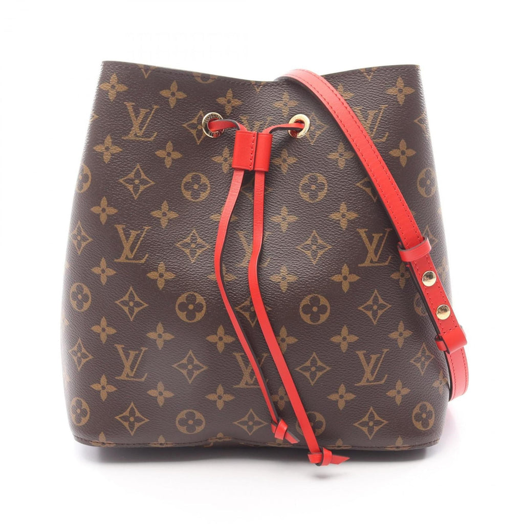 Louis Vuitton Brown Coquelicots Monogram Red Color Coated Canvas Leather Shoulder Bag