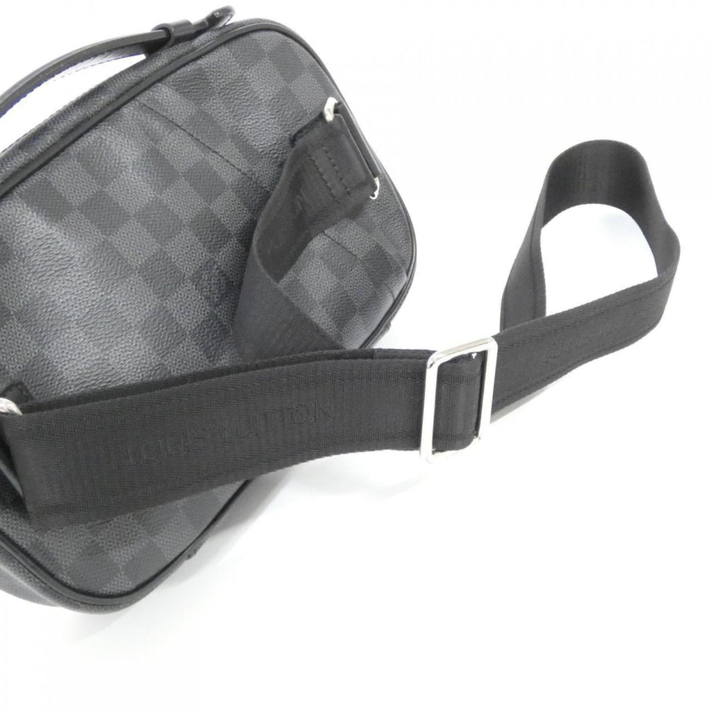 Louis Vuitton Black Graphite Coated Canvas Shoulder Bag