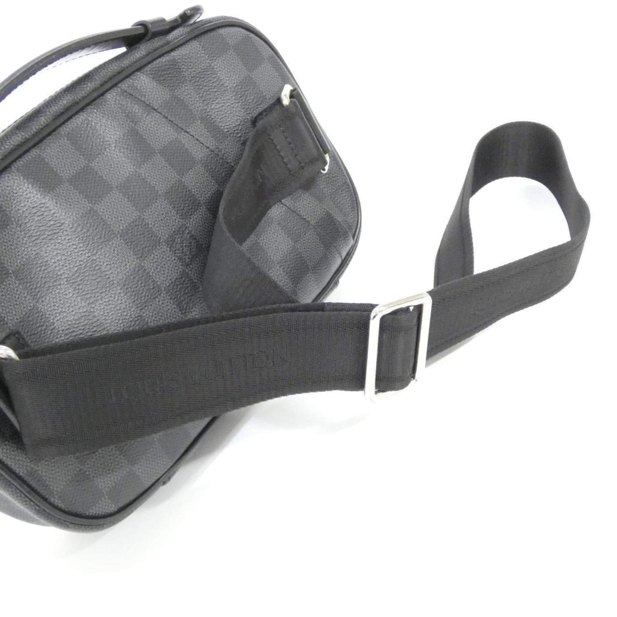 Louis Vuitton Black Graphite Coated Canvas Shoulder Bag