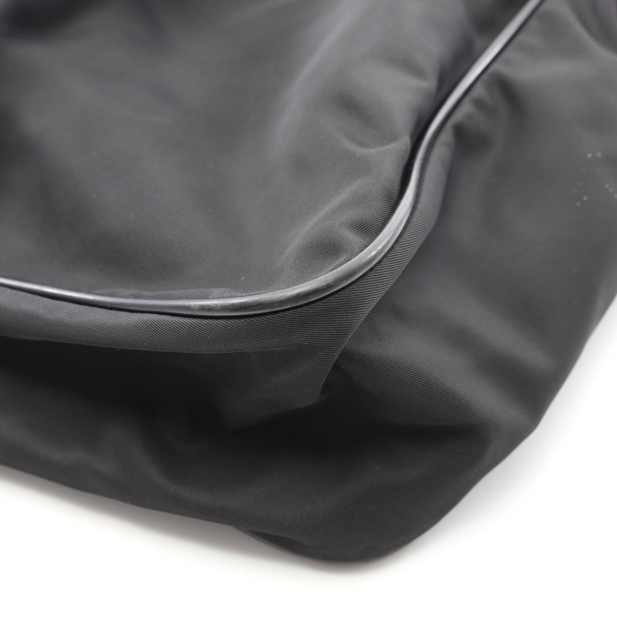 Prada Black Nylon Leather Shoulder Bag