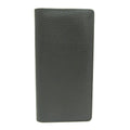 Louis Vuitton Taurillon Lv Charcoal Leather Long Wallet