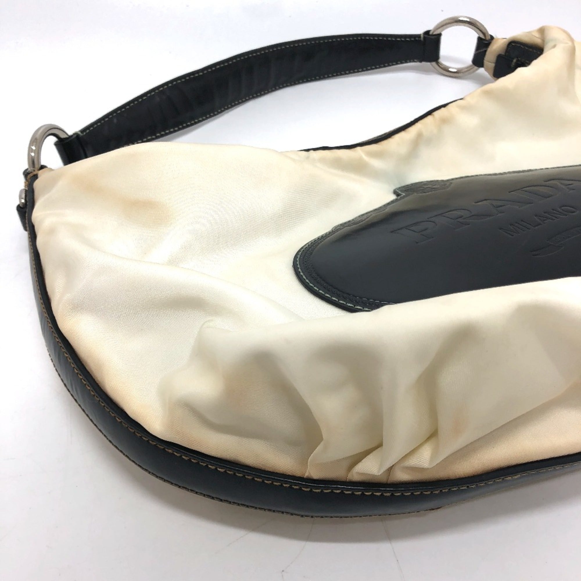 Prada White Cloth Shoulder Bag