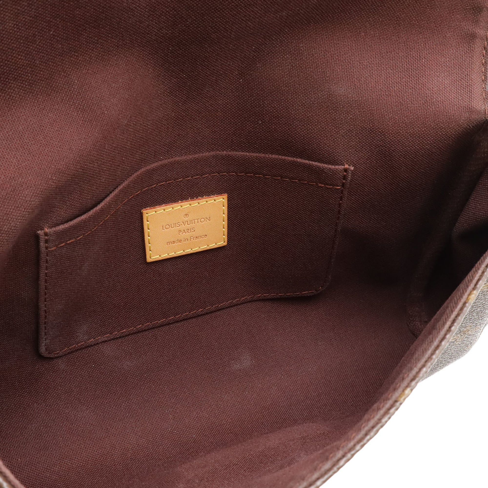 Louis Vuitton Brown Monogram Canvas Clutch Bag Shoulder Bag
