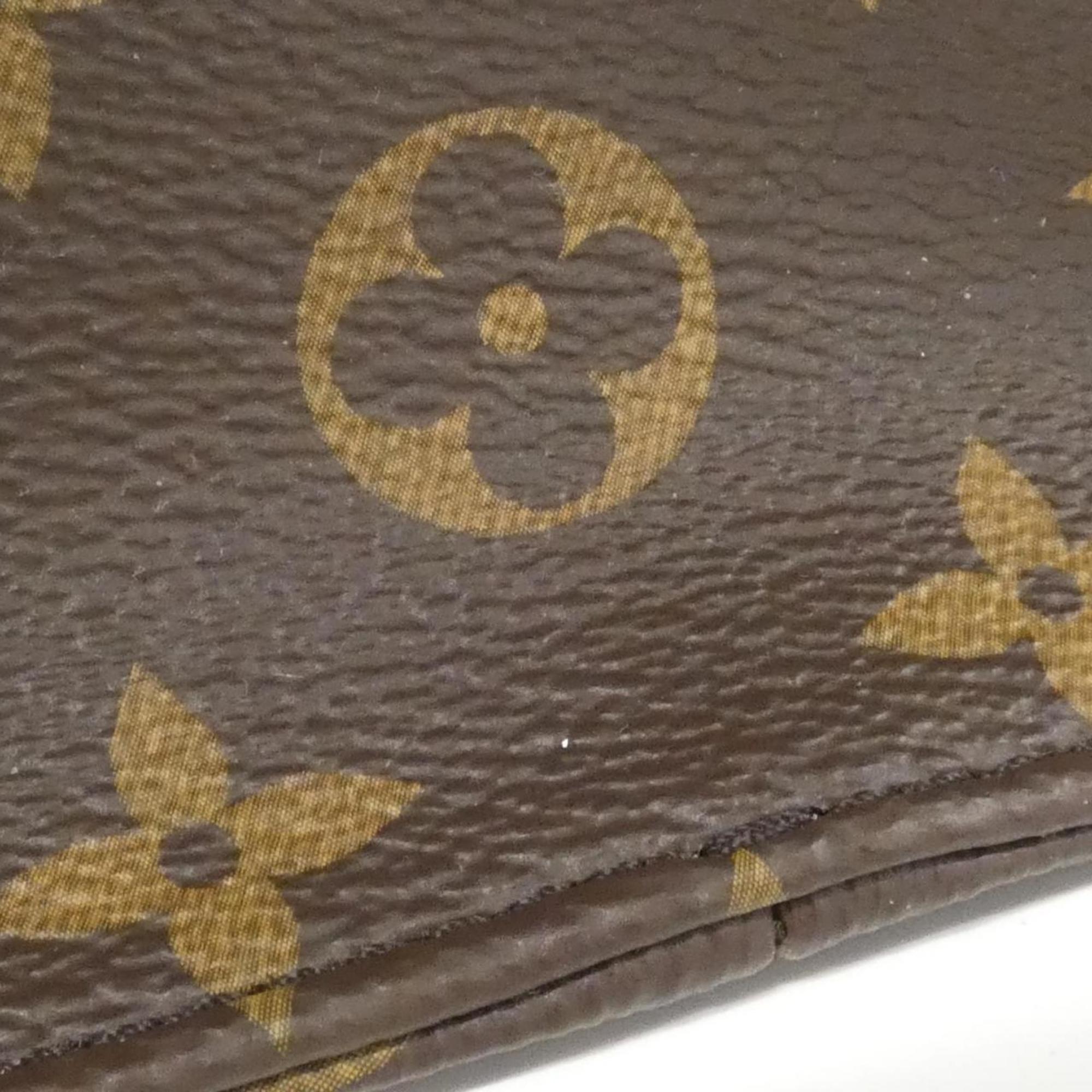 Louis Vuitton Marron Coated Canvas Handbag