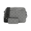 Louis Vuitton Black Gray Leather Shoulder Bag