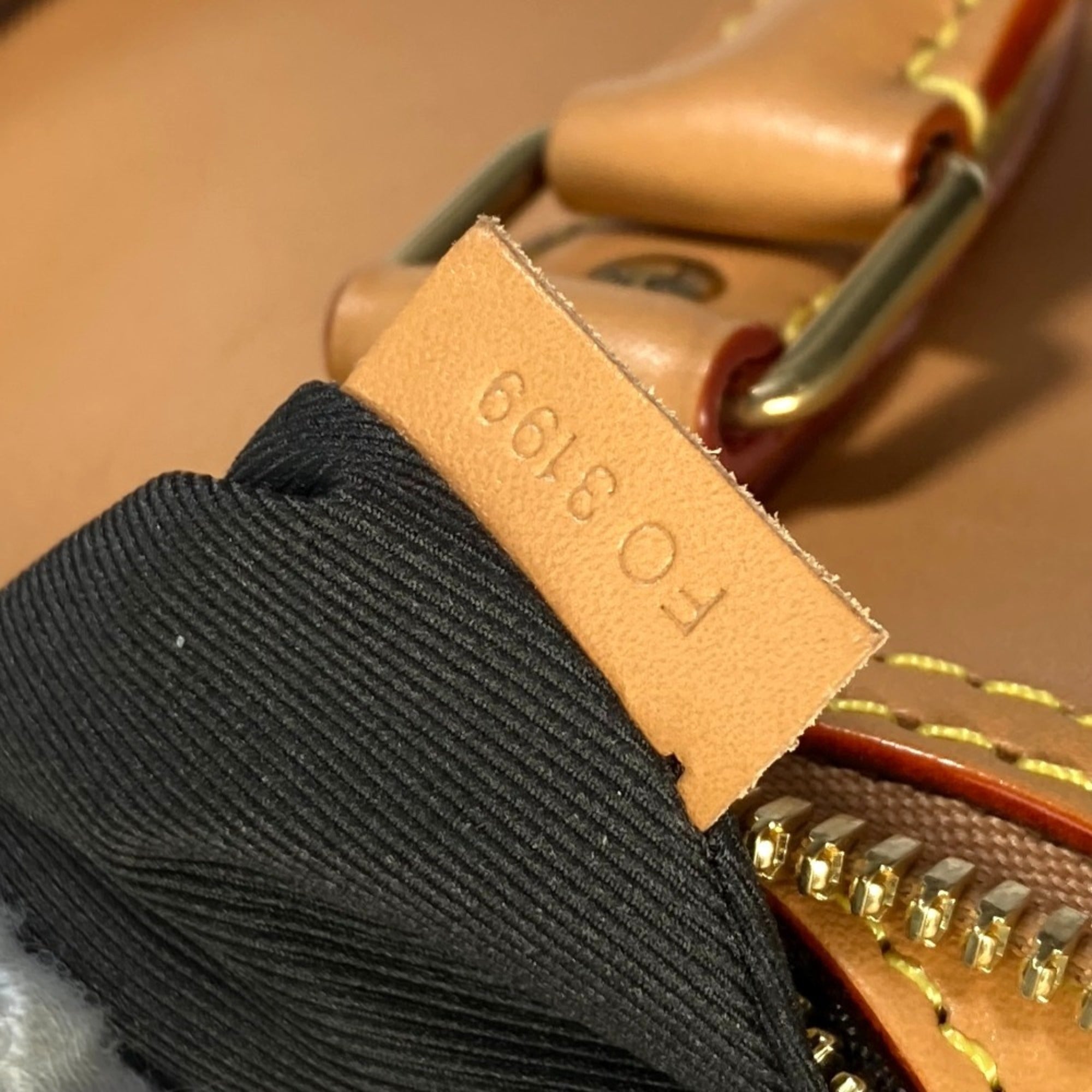 Louis Vuitton Beige Leather Boston Bag