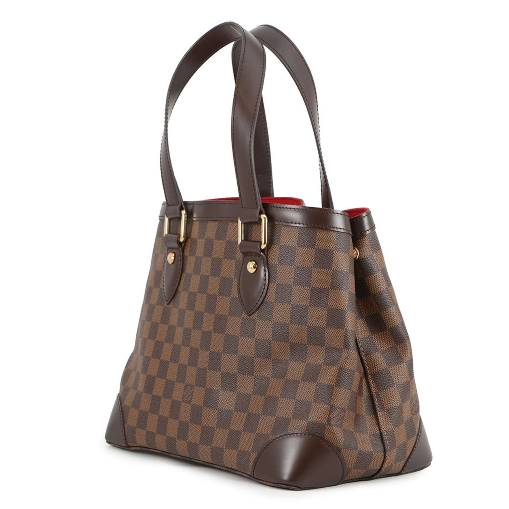 Louis Vuitton Damier Damier Canvas Ebene Red Color Handbag Shoulder Bag Tote Bag