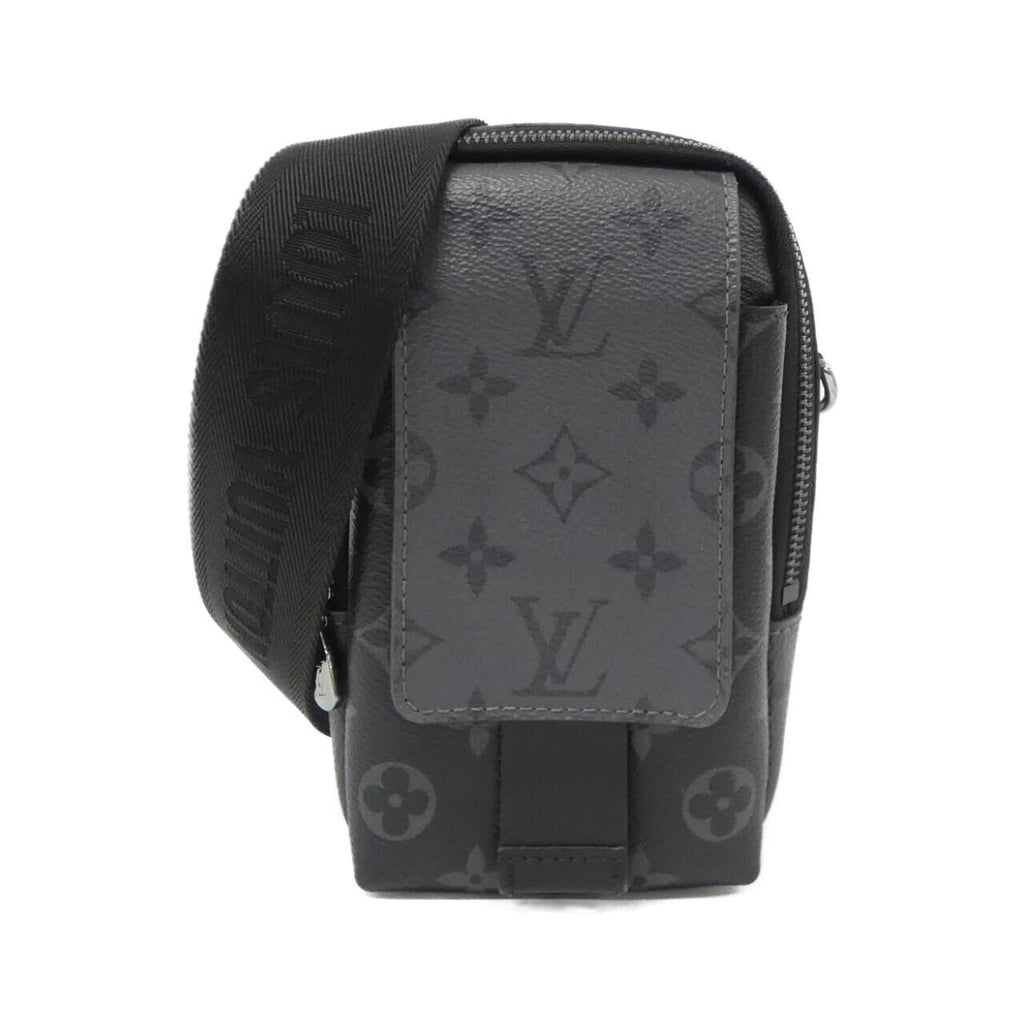 Louis Vuitton Black Coated Canvas Handbag Pouch Shoulder Bag
