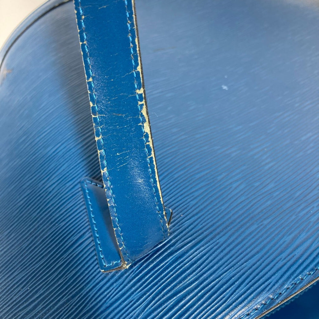 Louis Vuitton Blue Leather Tote Bag