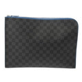 Louis Vuitton Black Gray Damier Canvas Clutch Bag Pochette