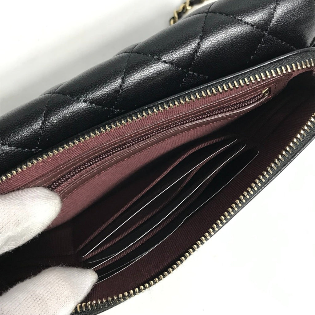 Chanel Black Leather Shoulder Bag