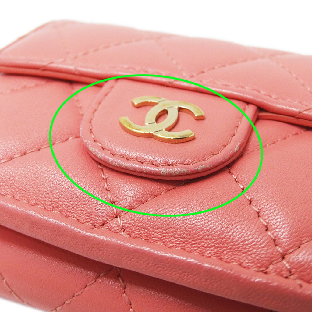 Chanel Pink Leather Wallet (Tri-Fold)