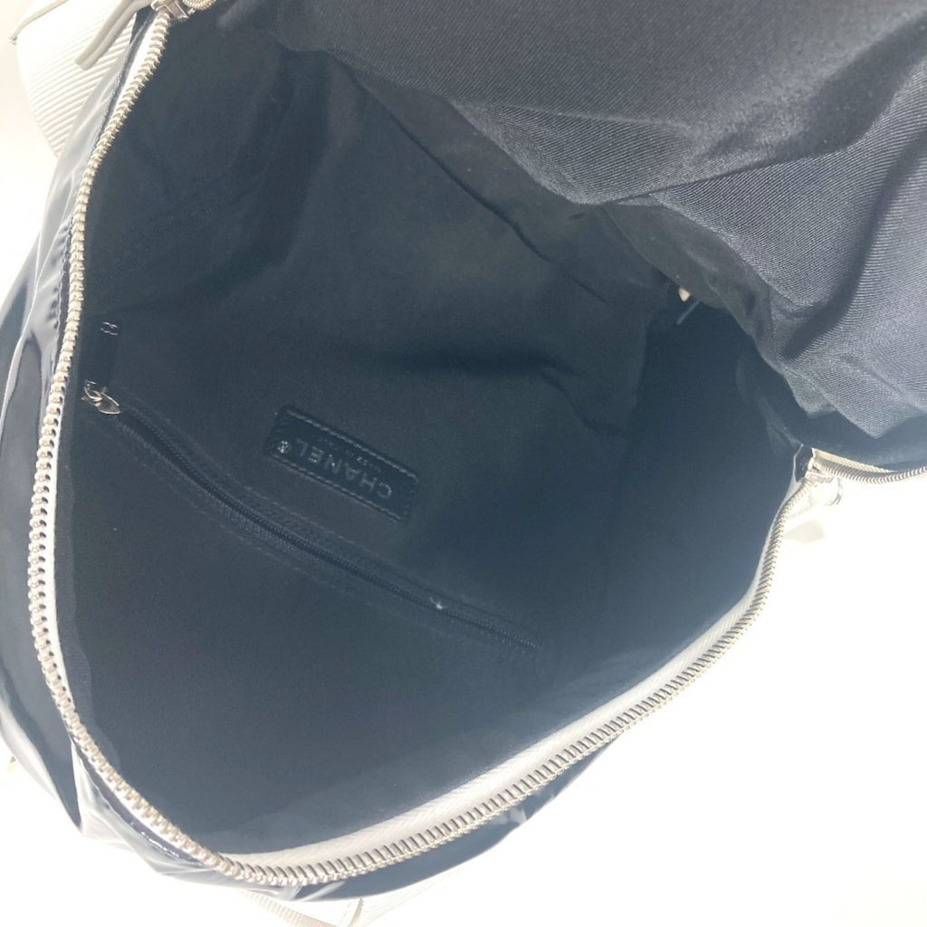 Chanel Black White Pvc Backpack
