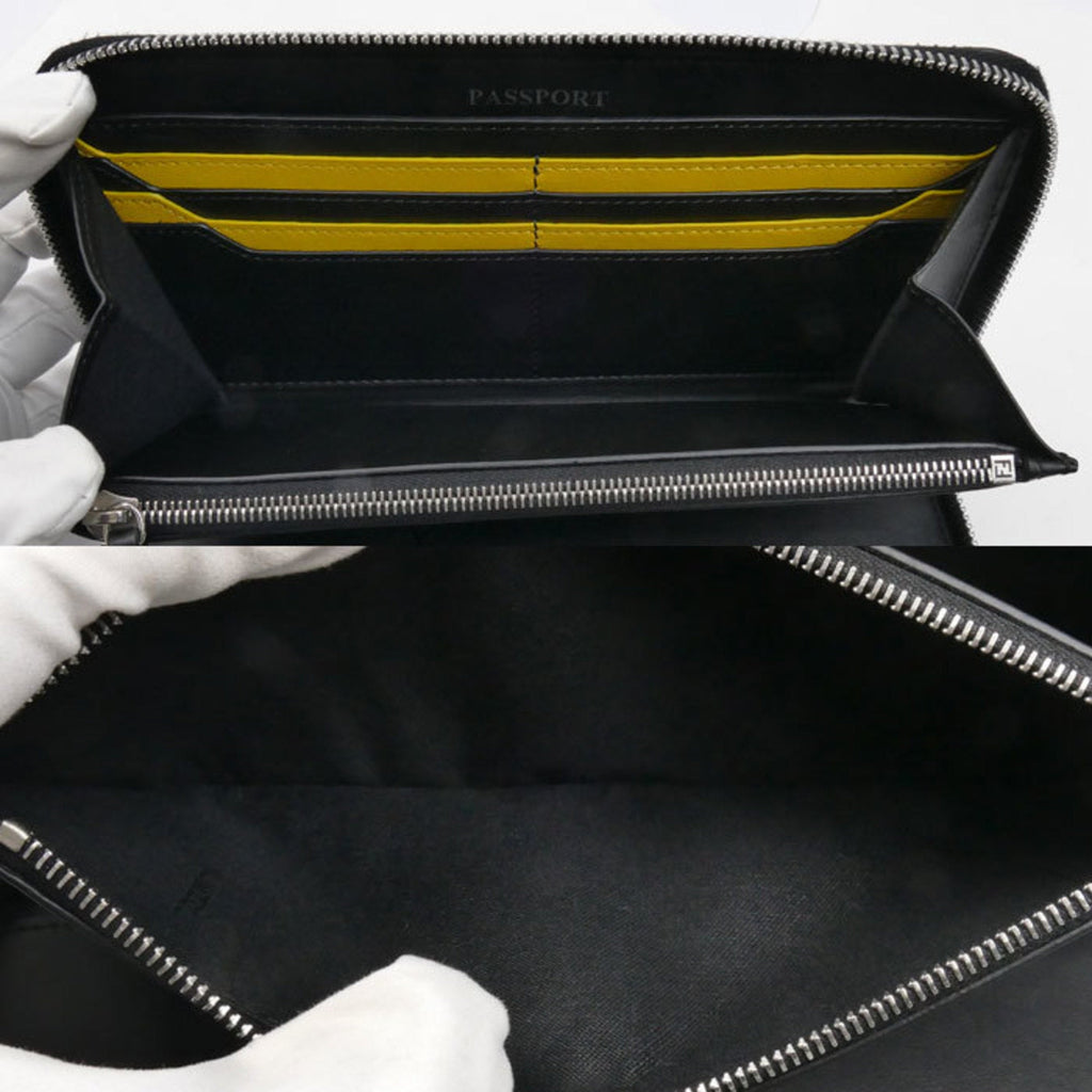 Fendi Black Leather Long Wallet (Bi-Fold)