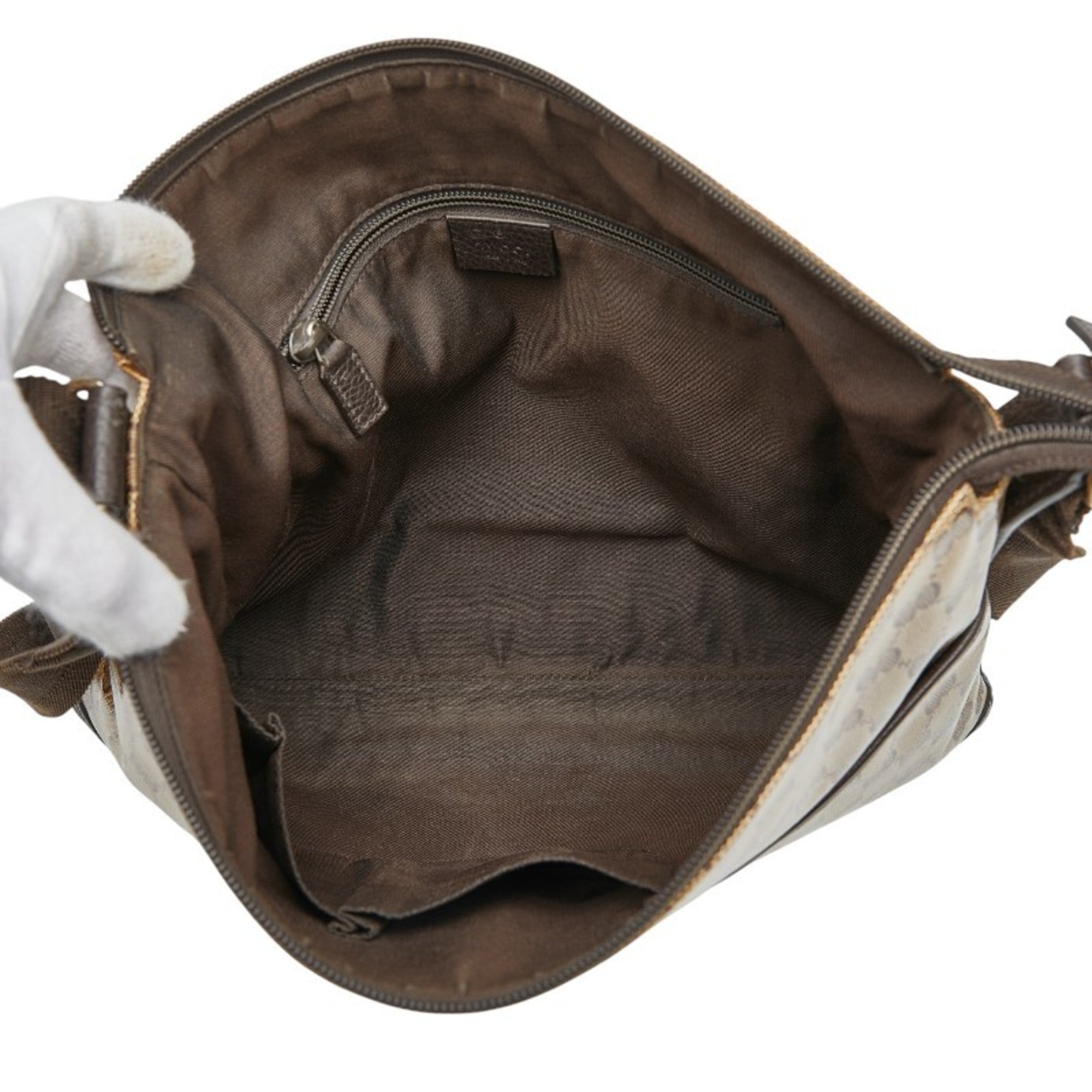 Gucci Beige Brown Pvc Leather Shoulder Bag (Pre-Owned)