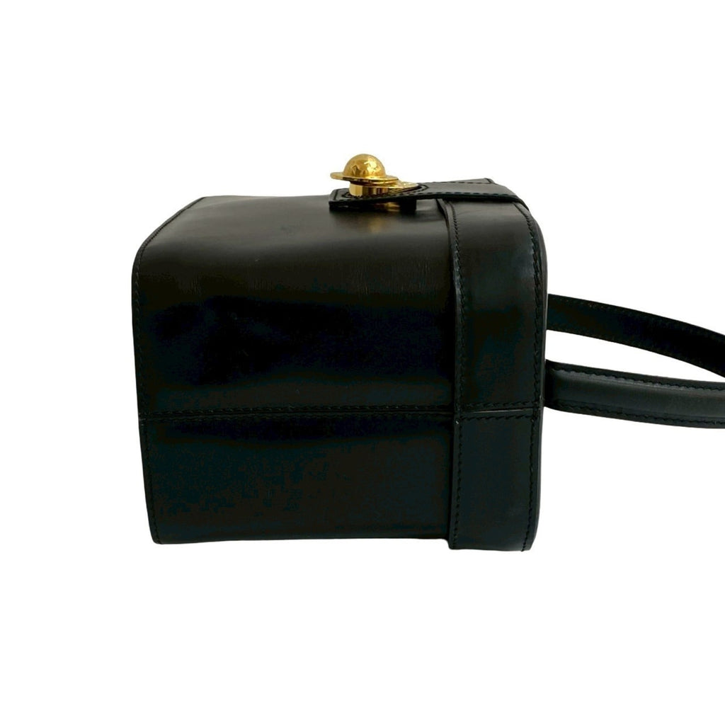 Celine Black Leather Handbag Vanity Bag