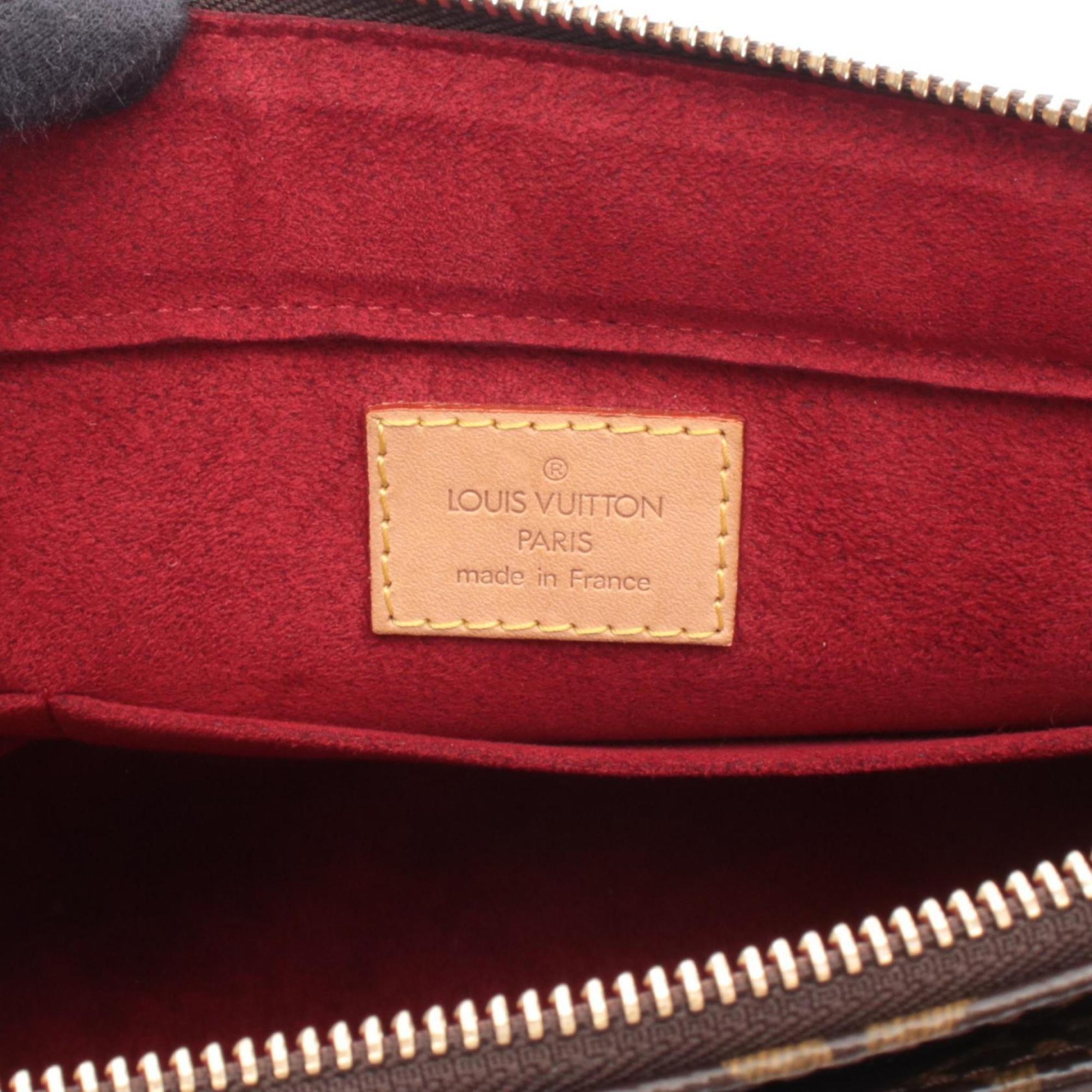 Louis Vuitton Brown Coated Canvas Pvc Monogram Leather Handbag Shoulder Bag