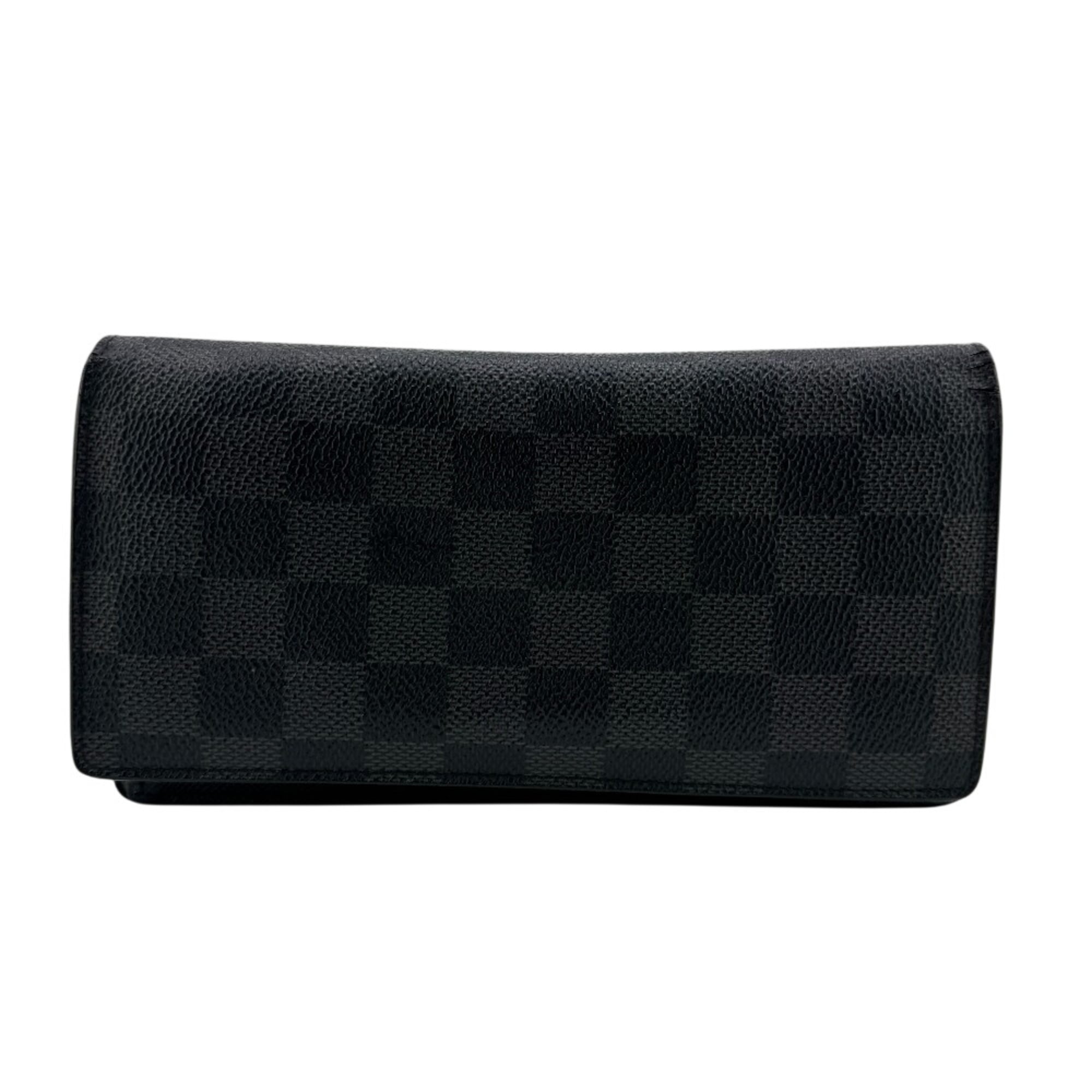 Louis Vuitton Damier Graphite Black Gray Leather Long Wallet