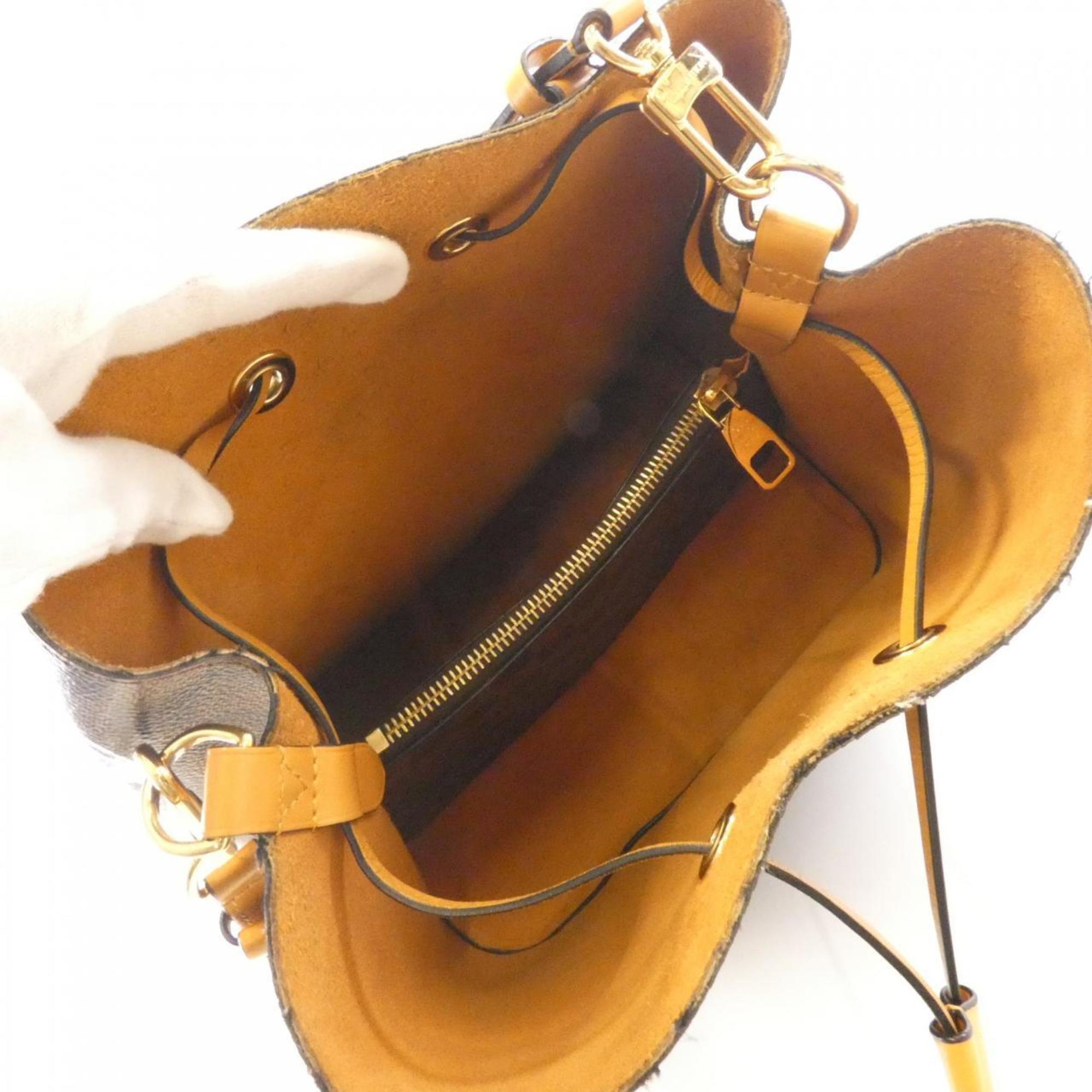 Louis Vuitton Brown Orange Coated Canvas Shoulder Bag