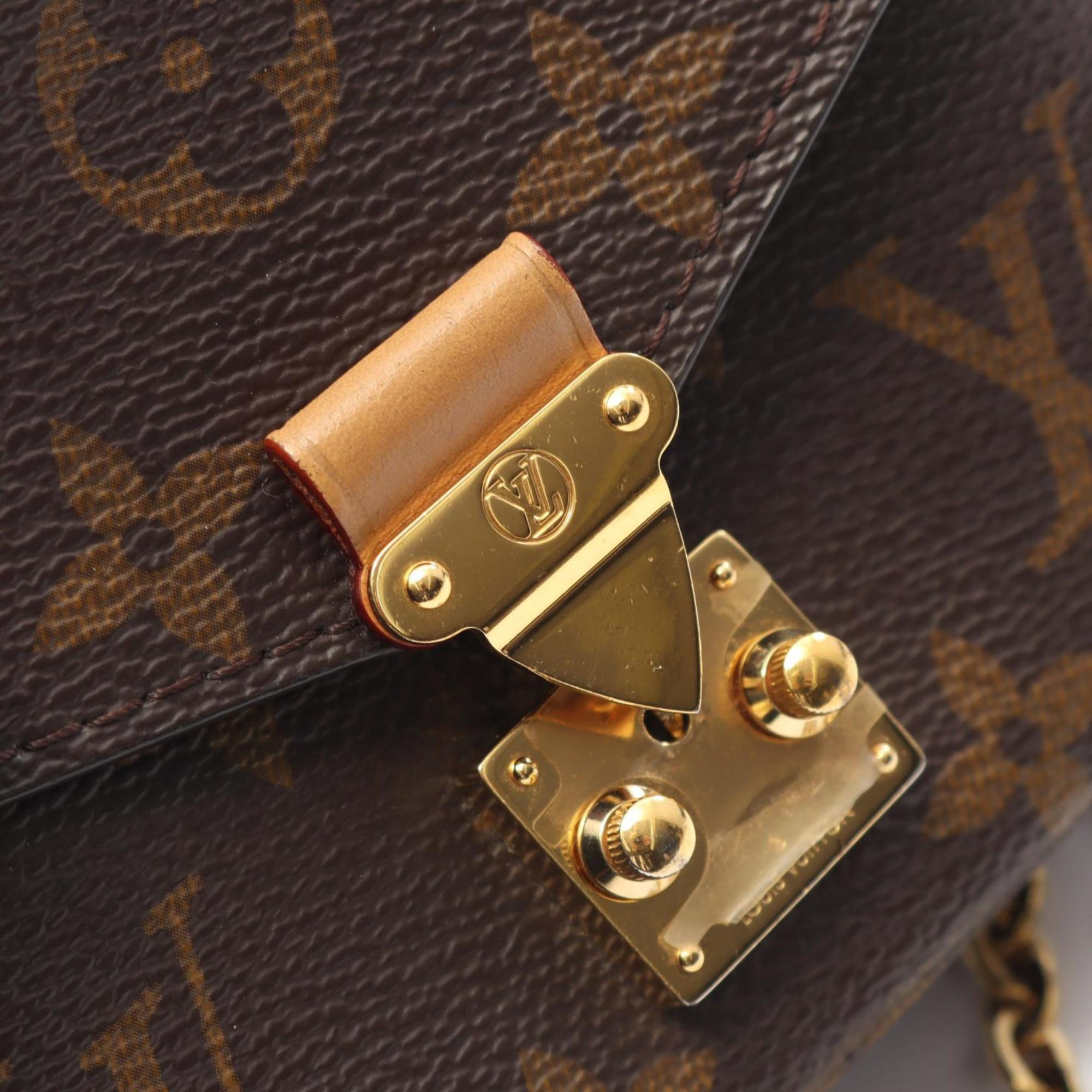 Louis Vuitton Brown Pvc Leather Handbag