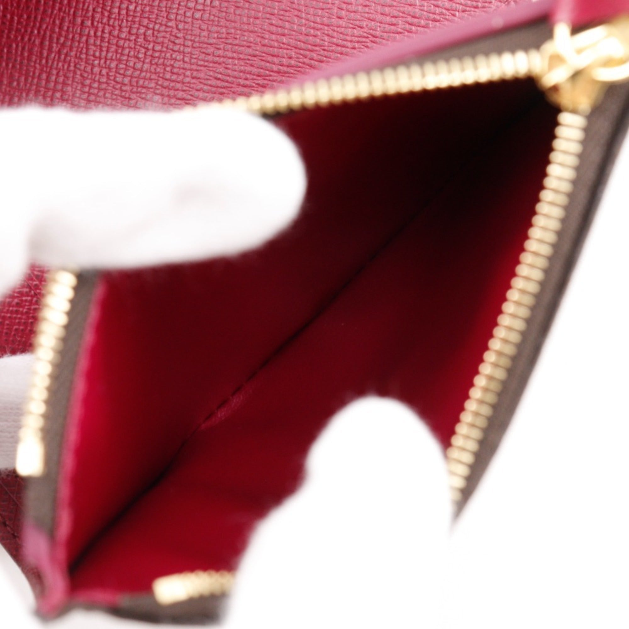 Louis Vuitton Brown Fuchsia Monogram Canvas Wallet (Tri-Fold)