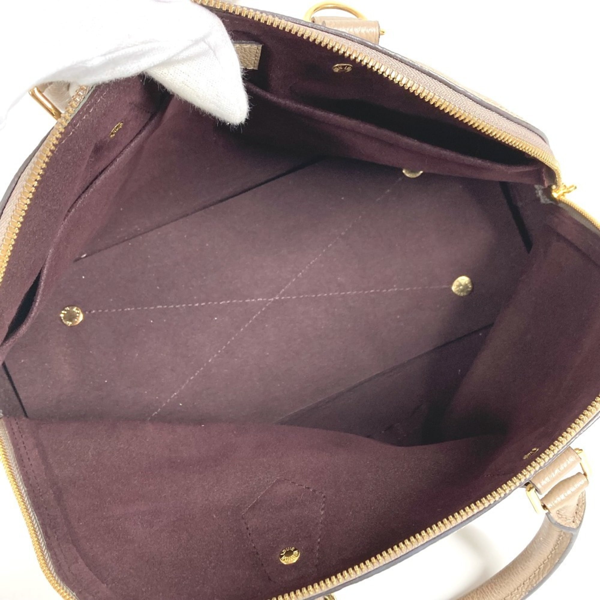 Louis Vuitton Beige Monogram Empreinte Leather Handbag Tote Bag