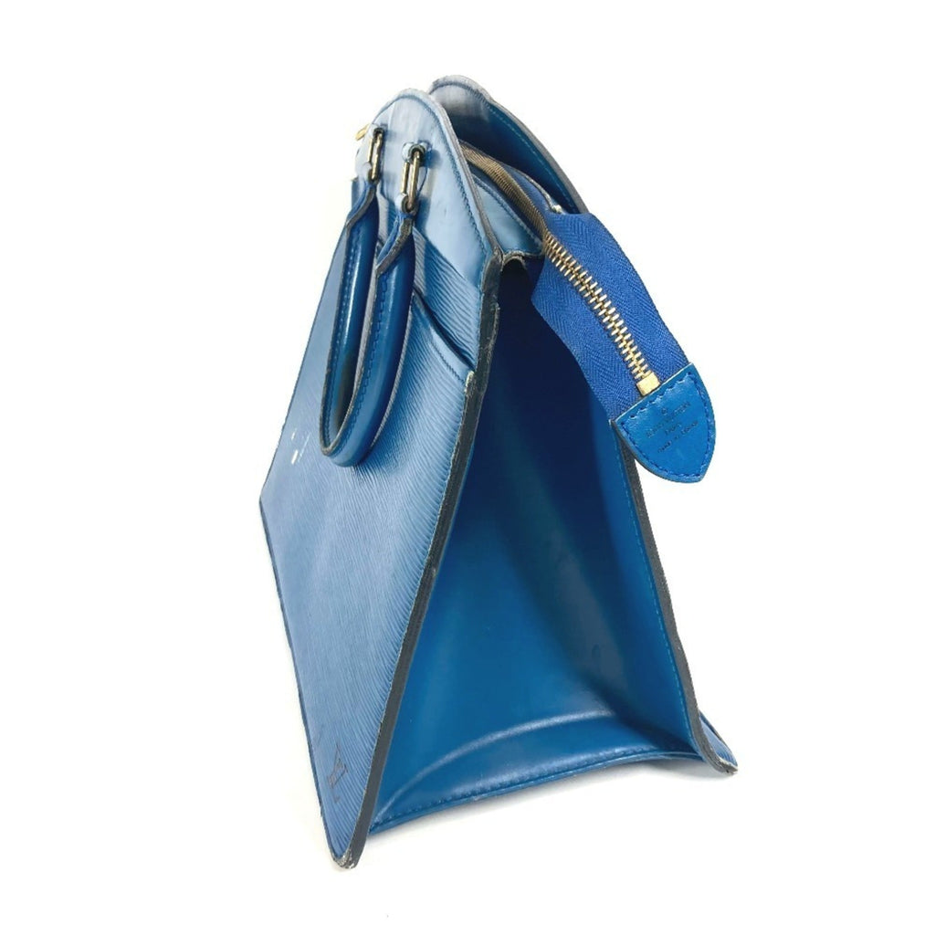 Louis Vuitton Epi Blue Toledo Blue Epi Leather Shoulder Bag Tote Bag
