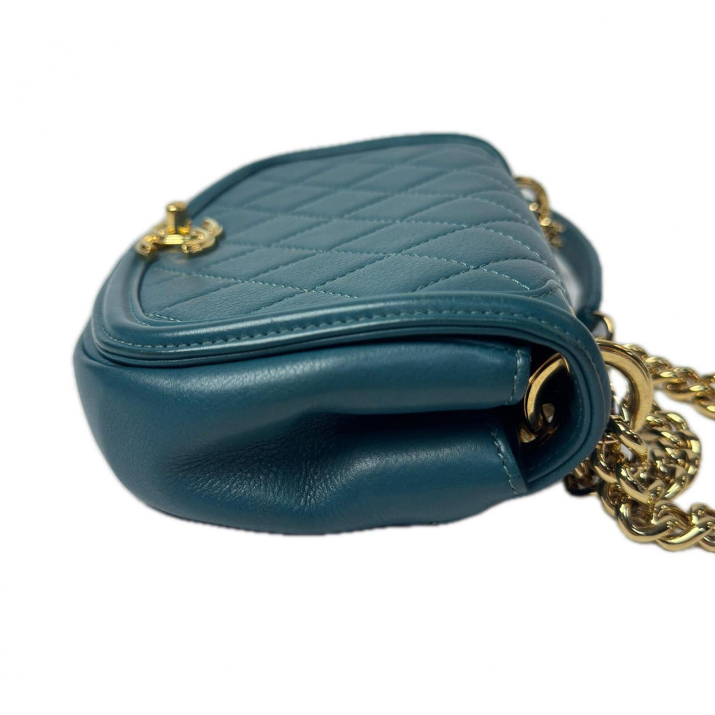 Chanel Green Leather Shoulder Bag