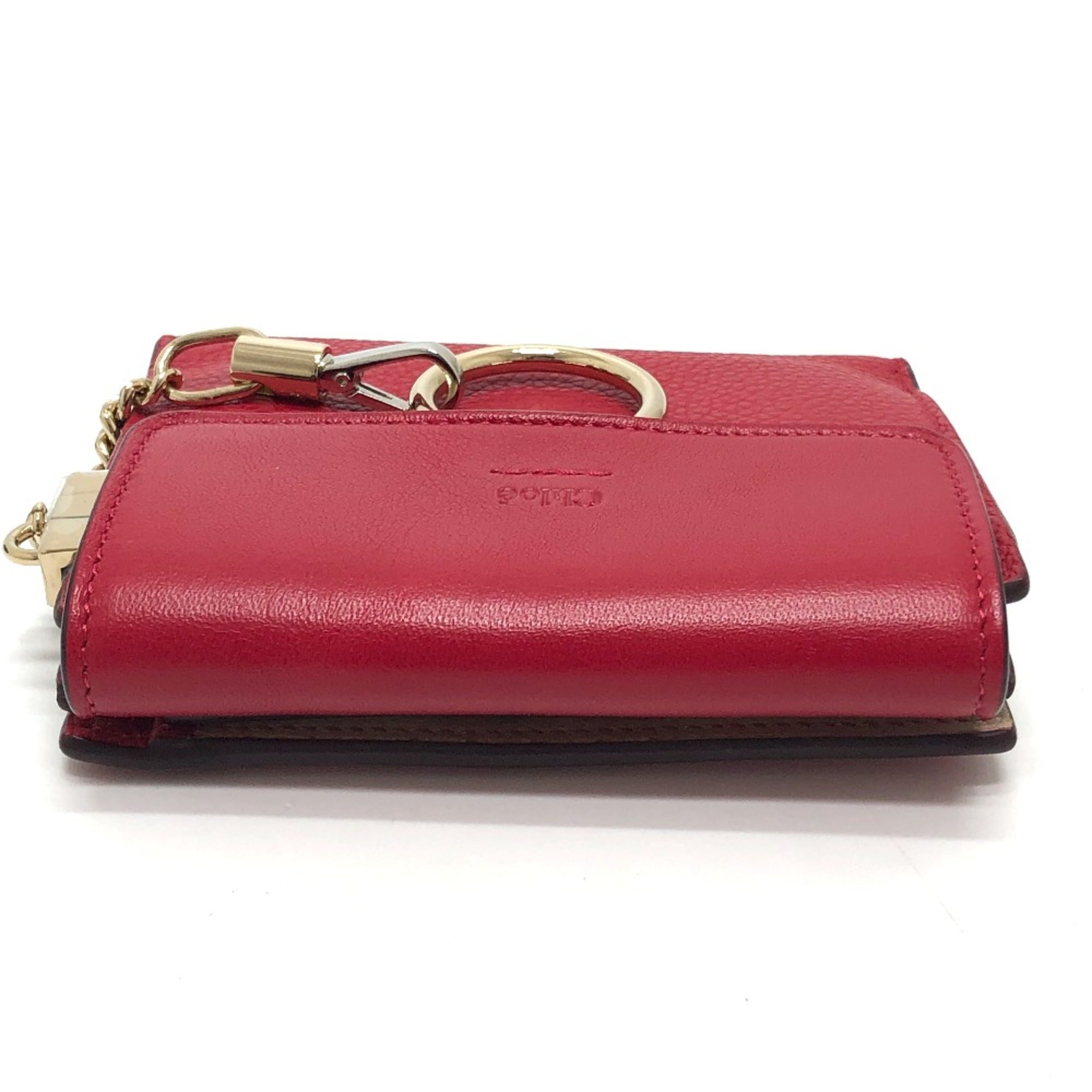 Chloé Red Leather Wallet (Bi-Fold) (Pre-Owned)