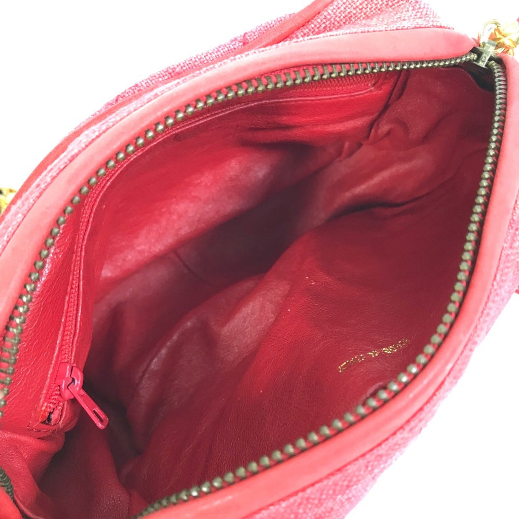 Chanel Red Cloth Shoulder Bag