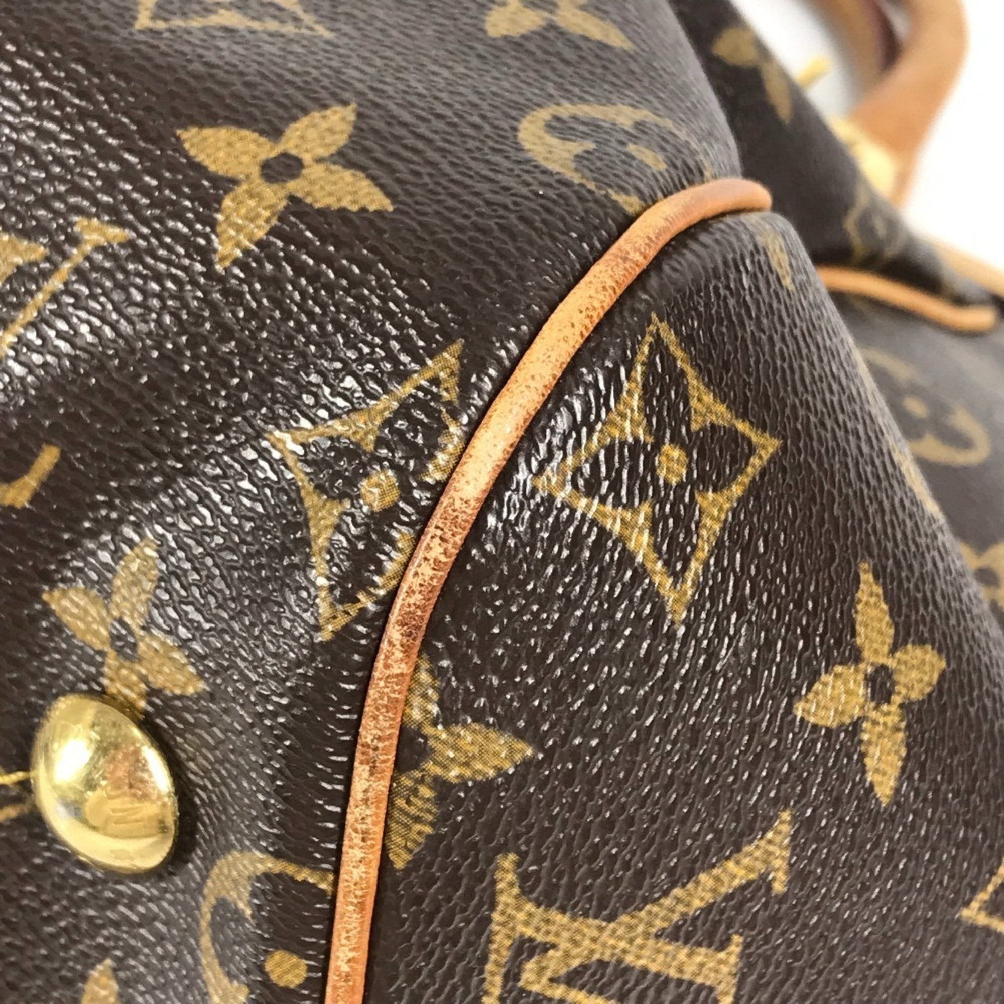 Louis Vuitton Brown Monogram Canvas Shoulder Bag Tote Bag