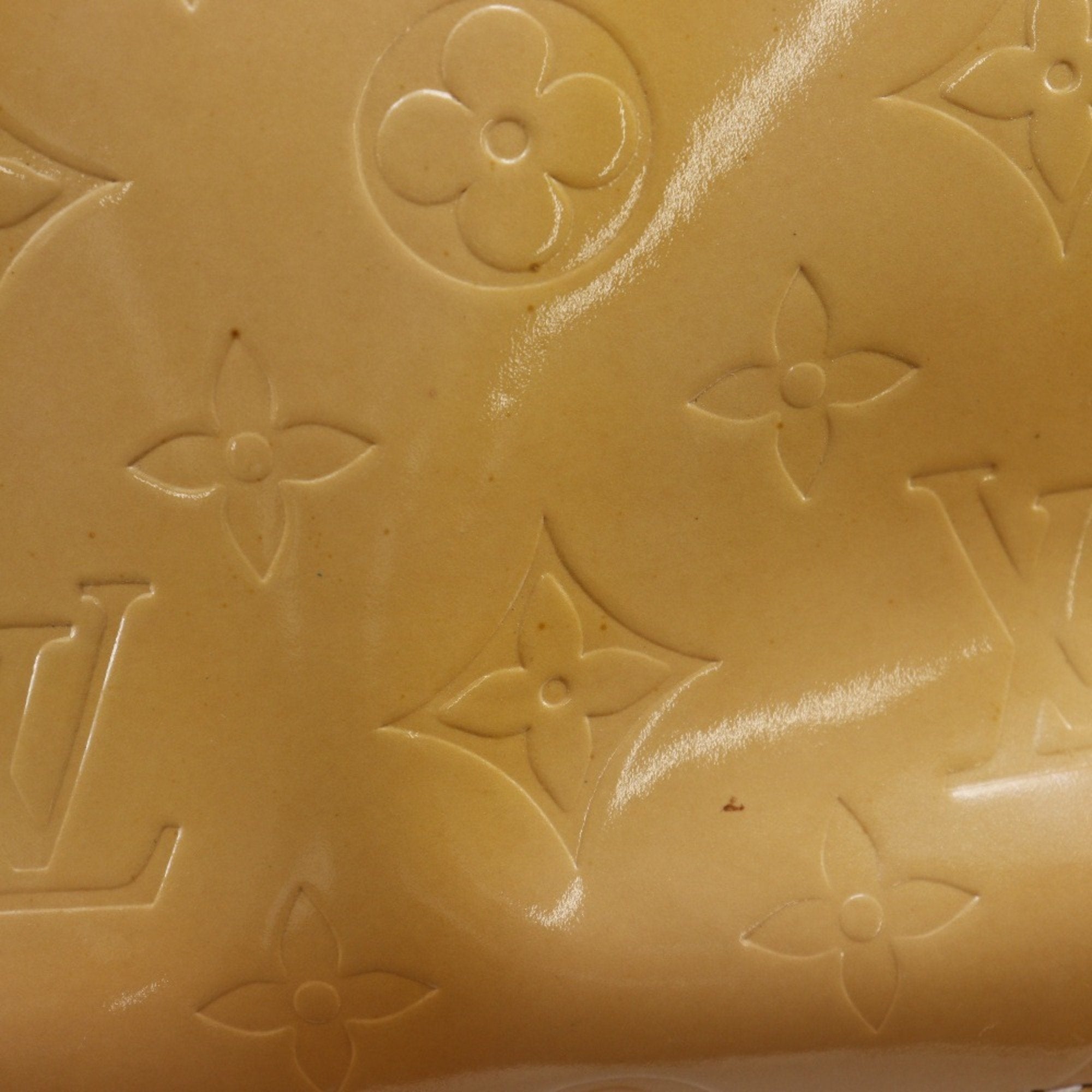 Louis Vuitton Rose Yellow Monogram Vernis Tote Bag