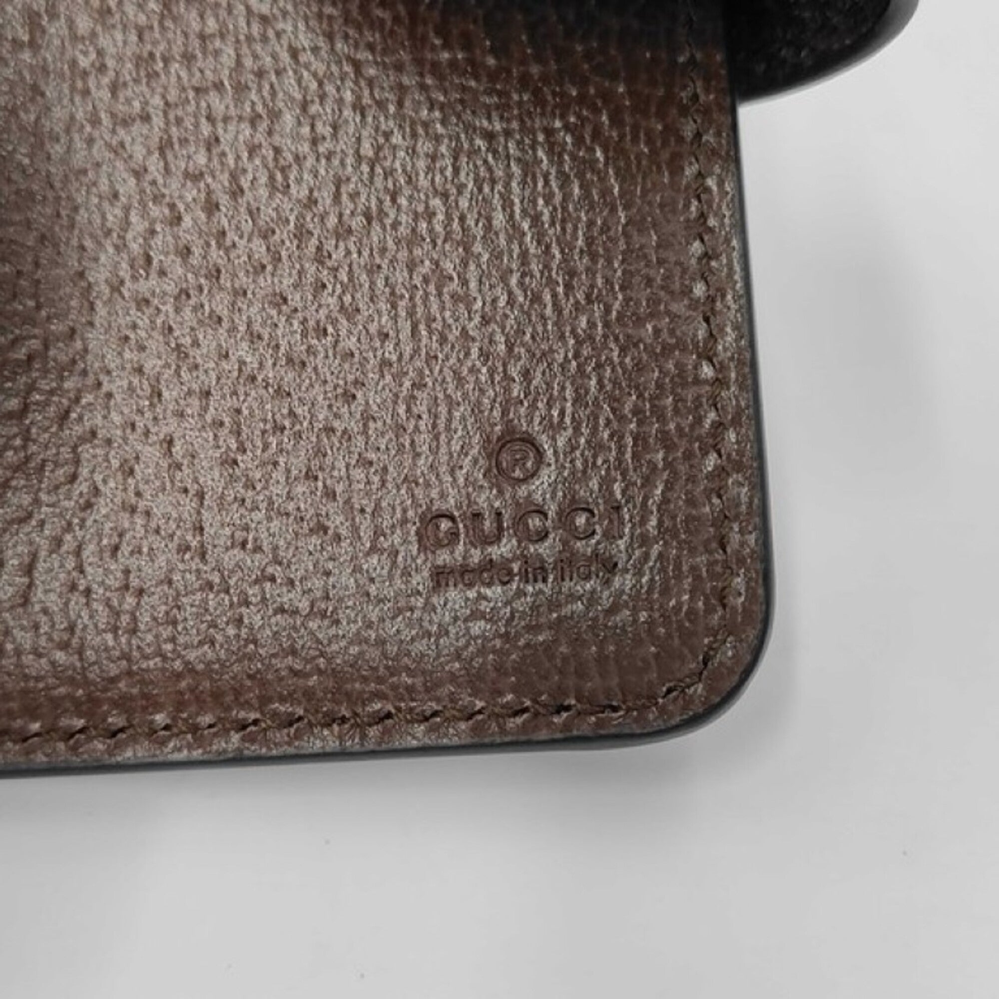 Gucci Beige Brown Gg Supreme Leather Wallet (Bi-Fold) (Pre-Owned)