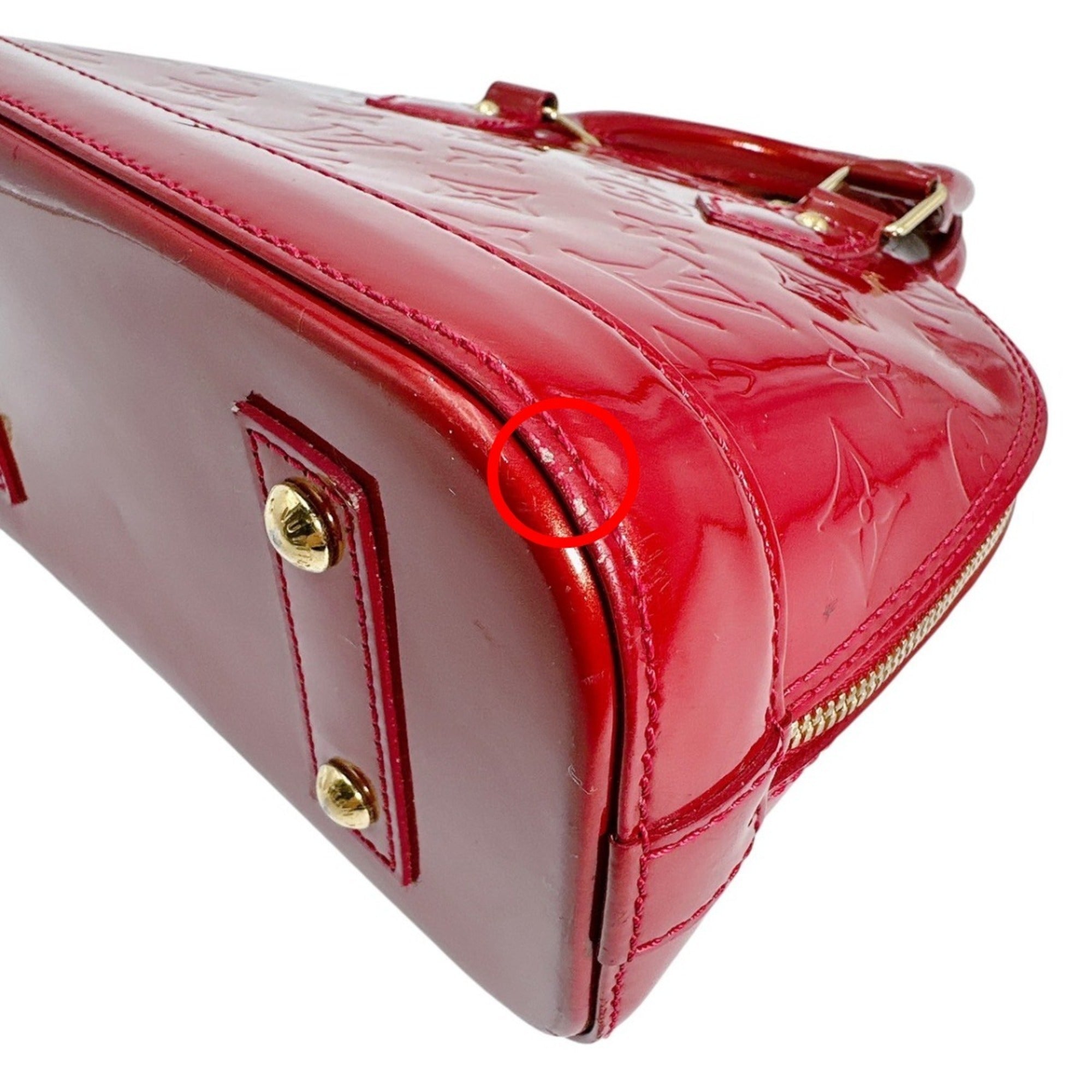 Louis Vuitton Pomme D'amour Red Color Monogram Vernis Handbag