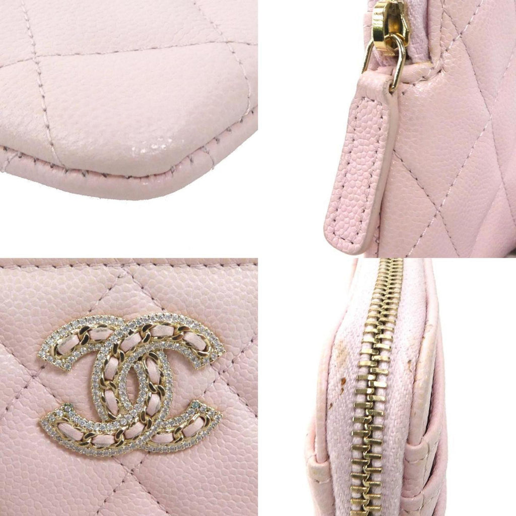 Chanel Light Pink Grained Calfskin Coin Purse/Coin Case