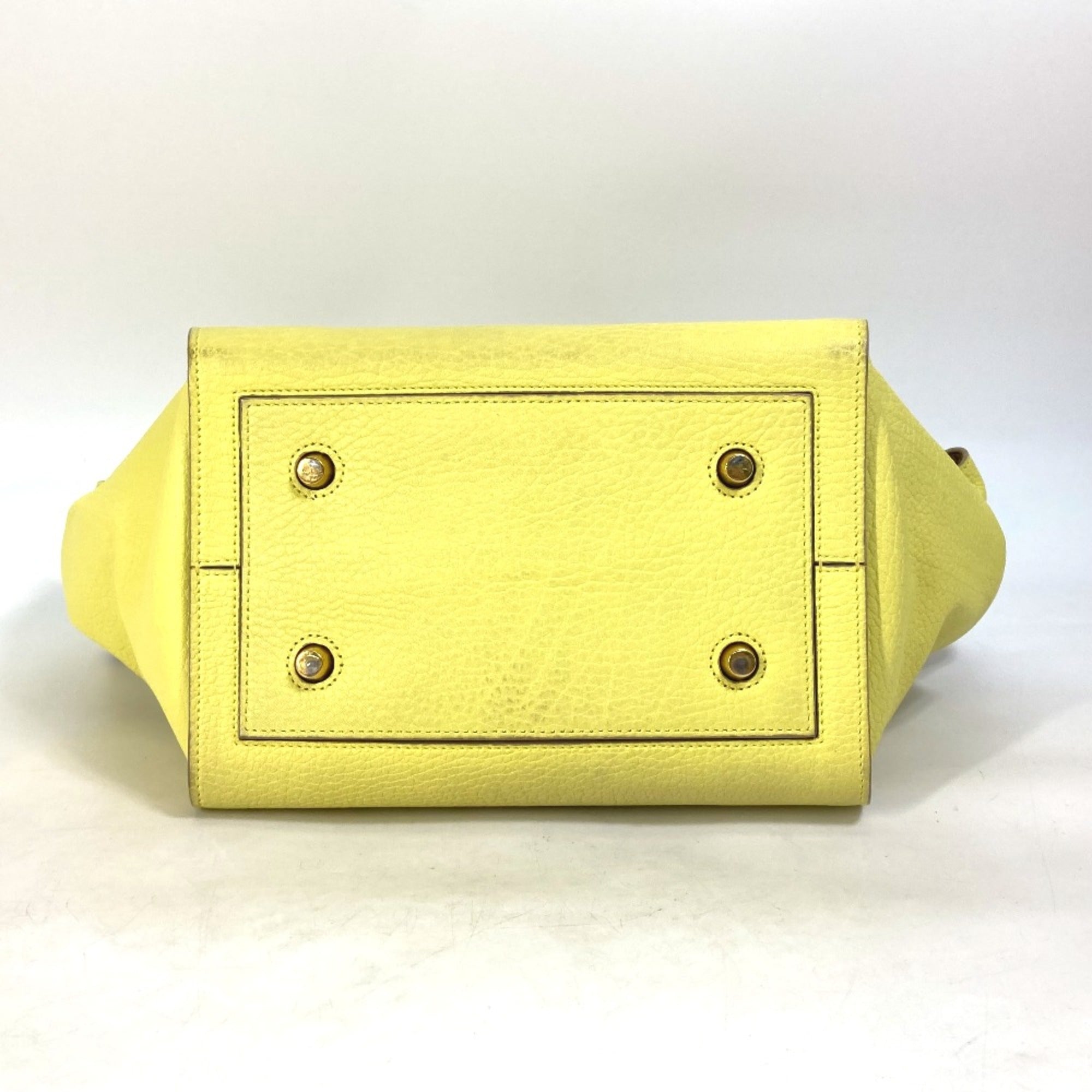 Celine Yellow Leather Handbag