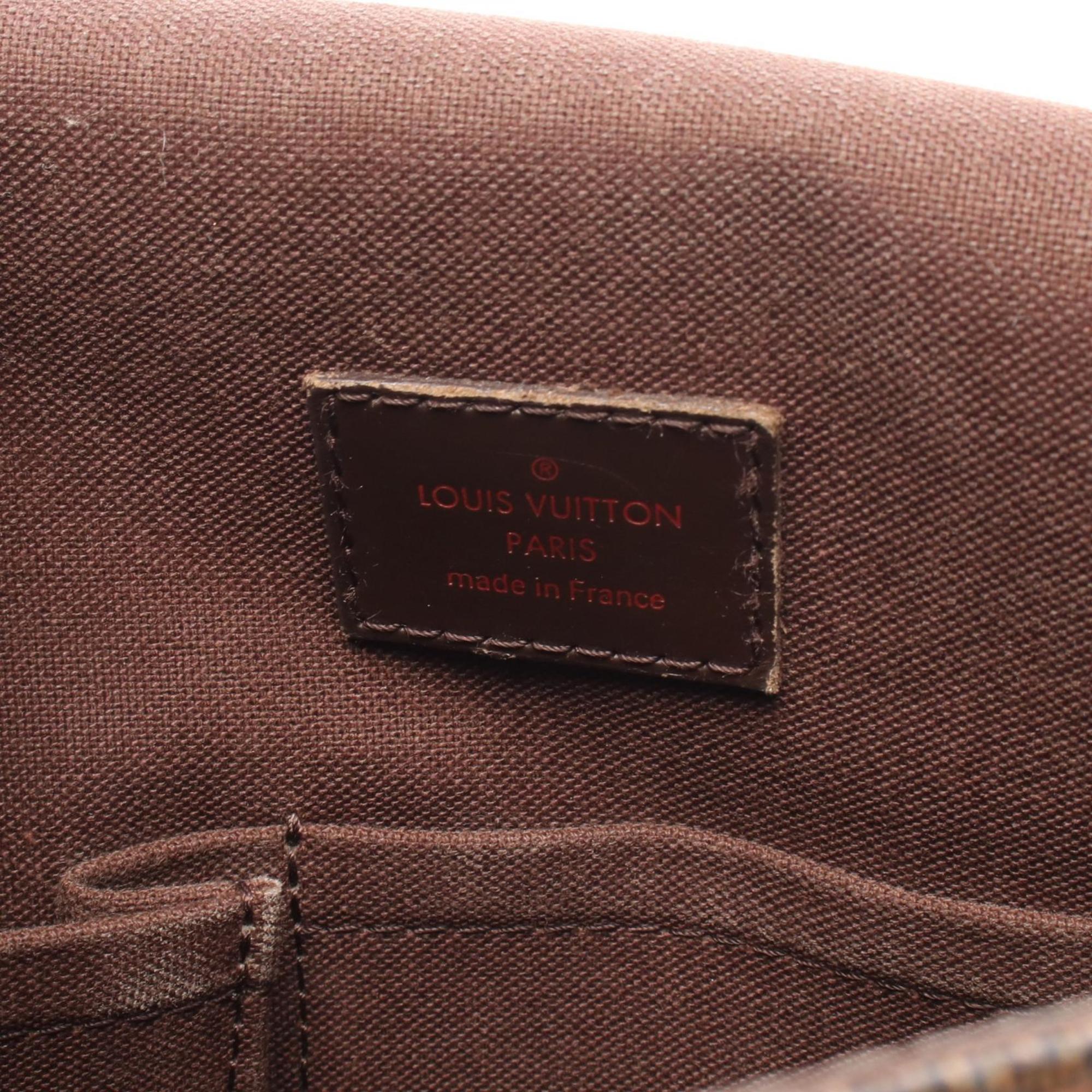Louis Vuitton Brown Damier Canvas Coated Canvas Leather Handbag Shoulder Bag