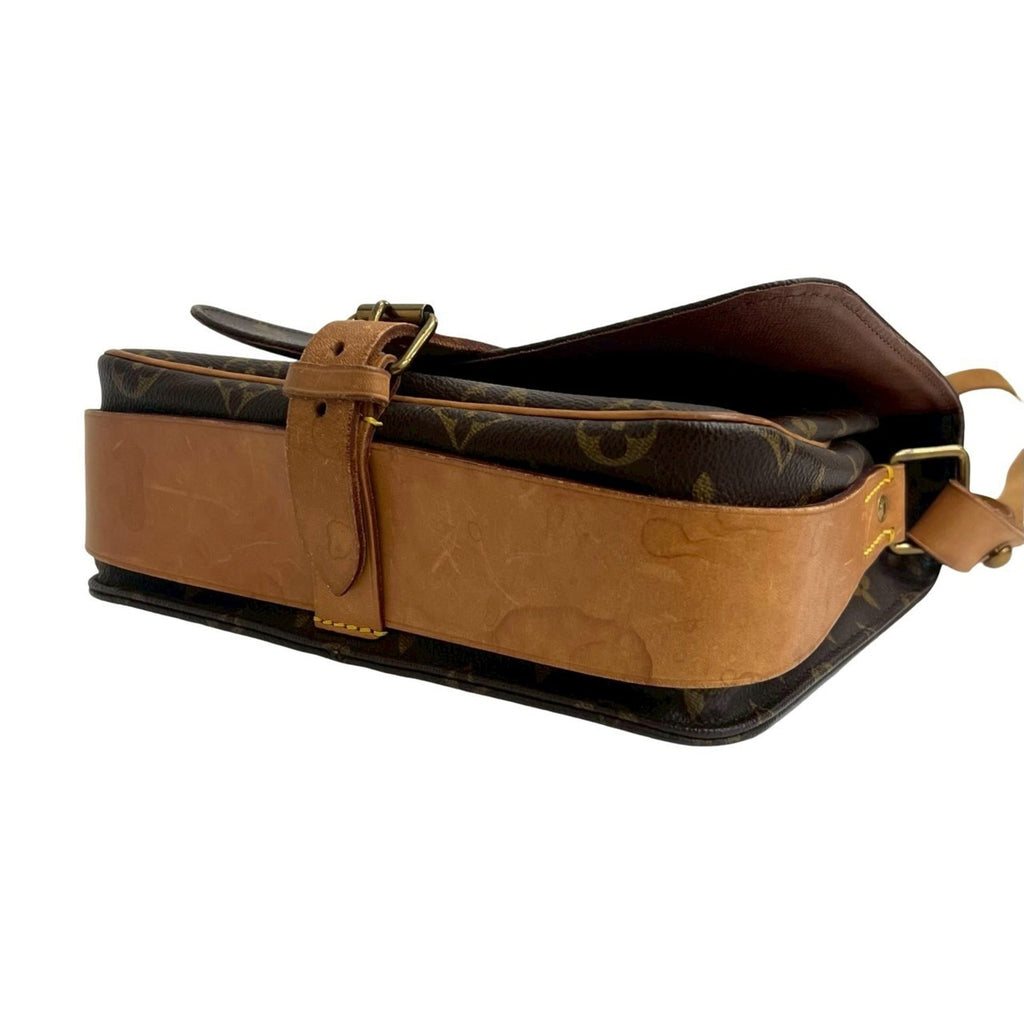 Louis Vuitton Brown Leather Pvc Shoulder Bag