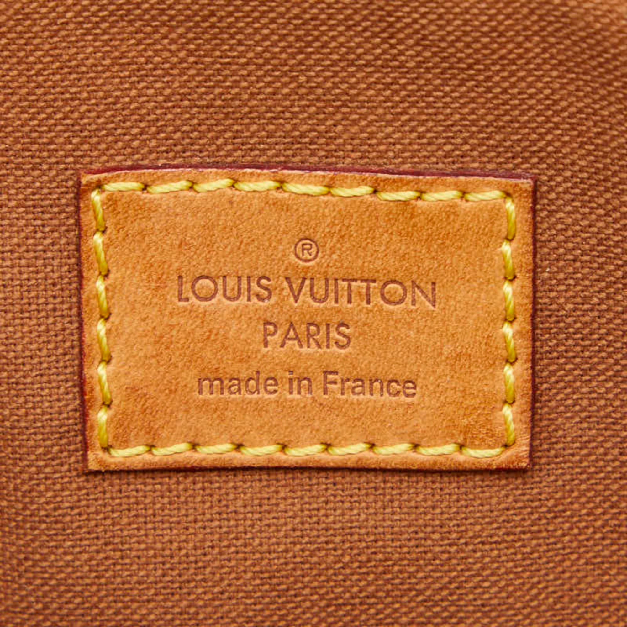 Louis Vuitton Brown Pvc Leather Handbag