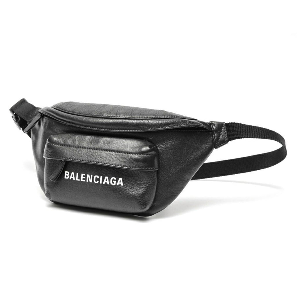 Balenciaga Black Leather Fanny Pack