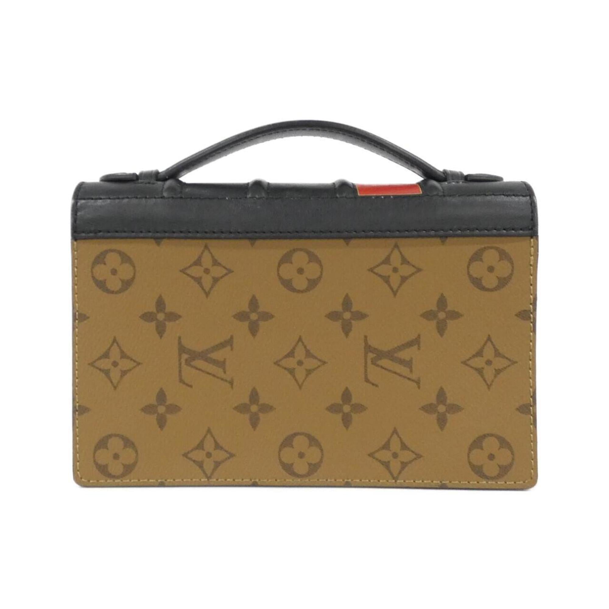 Louis Vuitton Marron Coated Canvas Chain/Shoulder Wallet