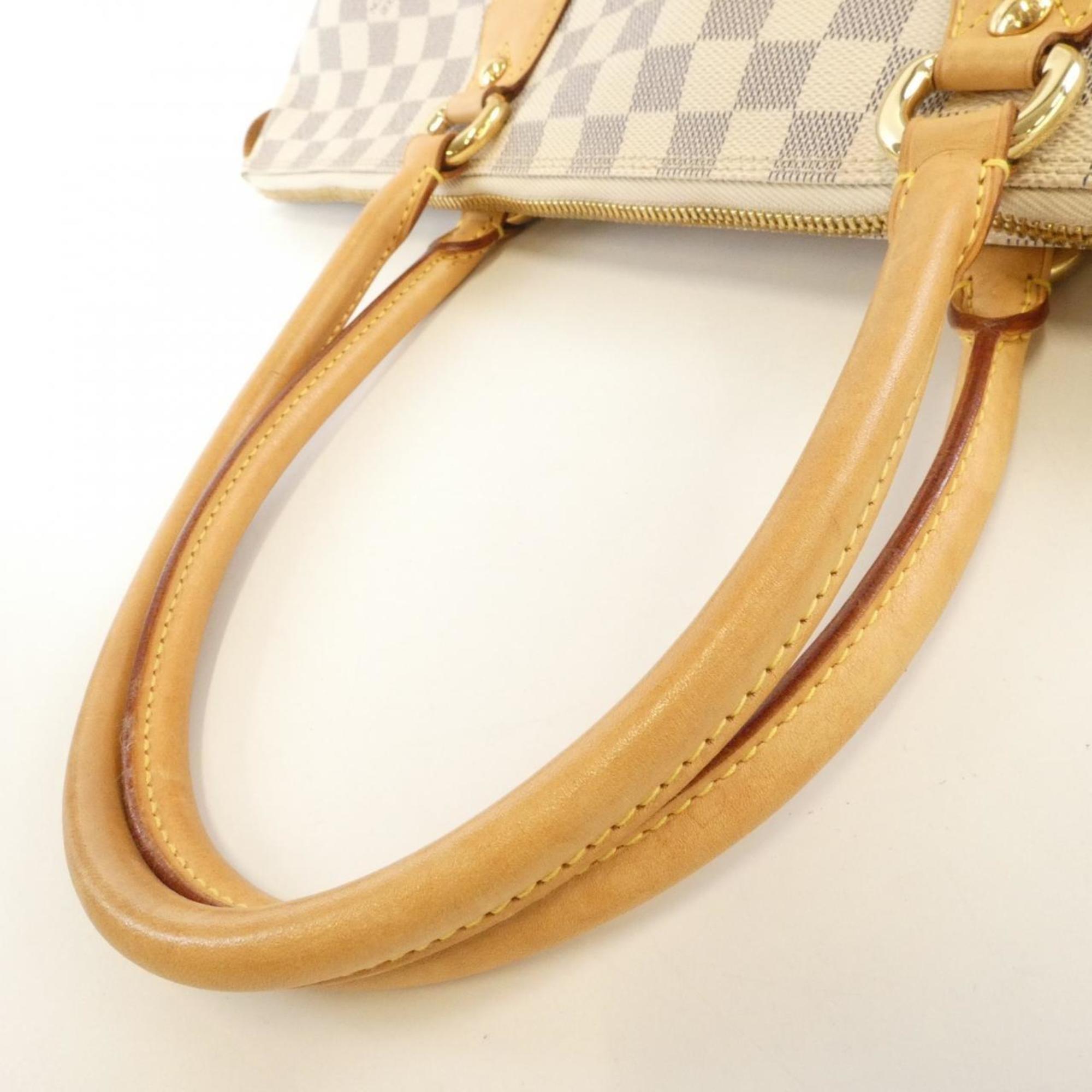 Louis Vuitton Azur White Coated Canvas Handbag