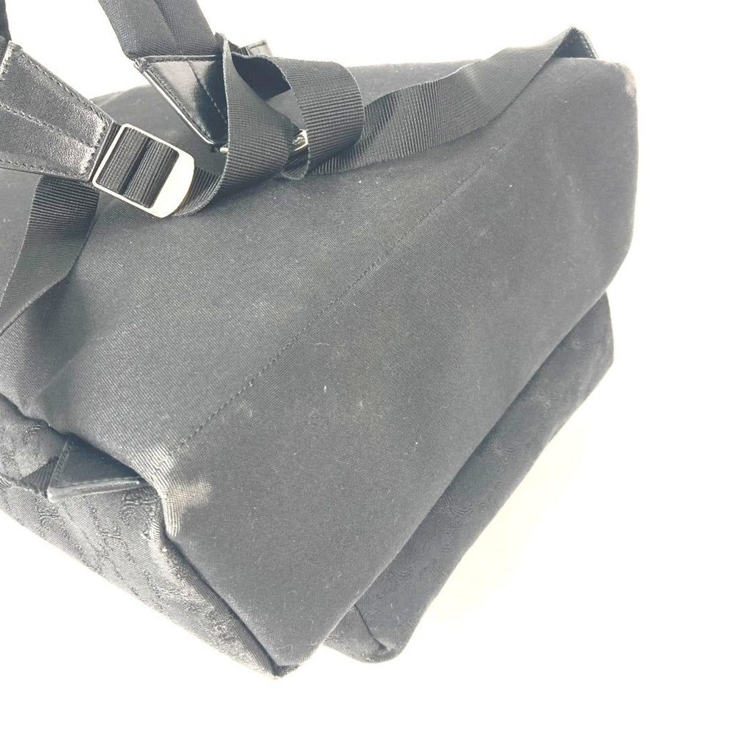 Celine Black Canvas Leather Backpack