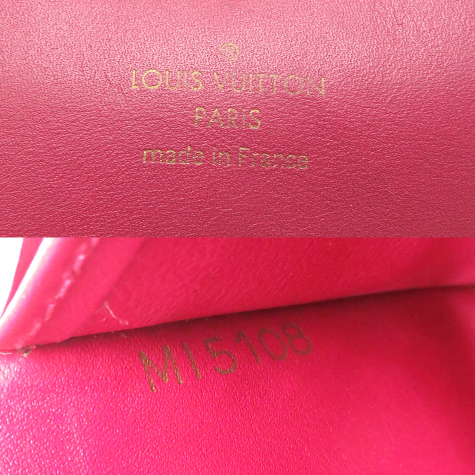 Louis Vuitton Red Color Damier Canvas Leather Long Wallet
