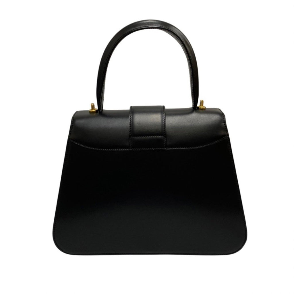 Celine Black Leather Handbag Shoulder Bag