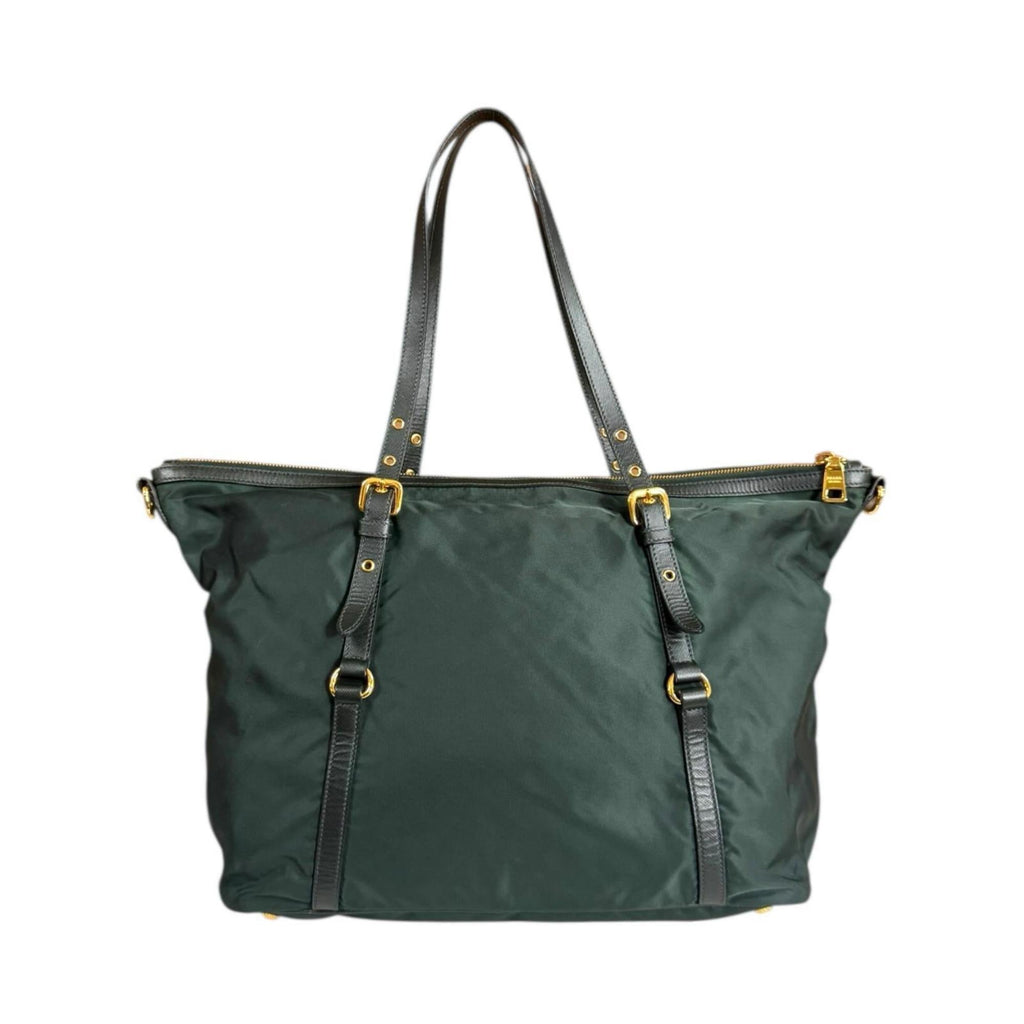 Prada Green Nylon Shoulder Bag
