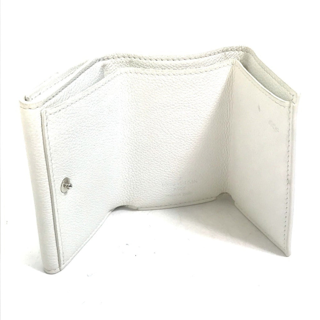 Louis Vuitton White Leather Wallet (Tri-Fold)