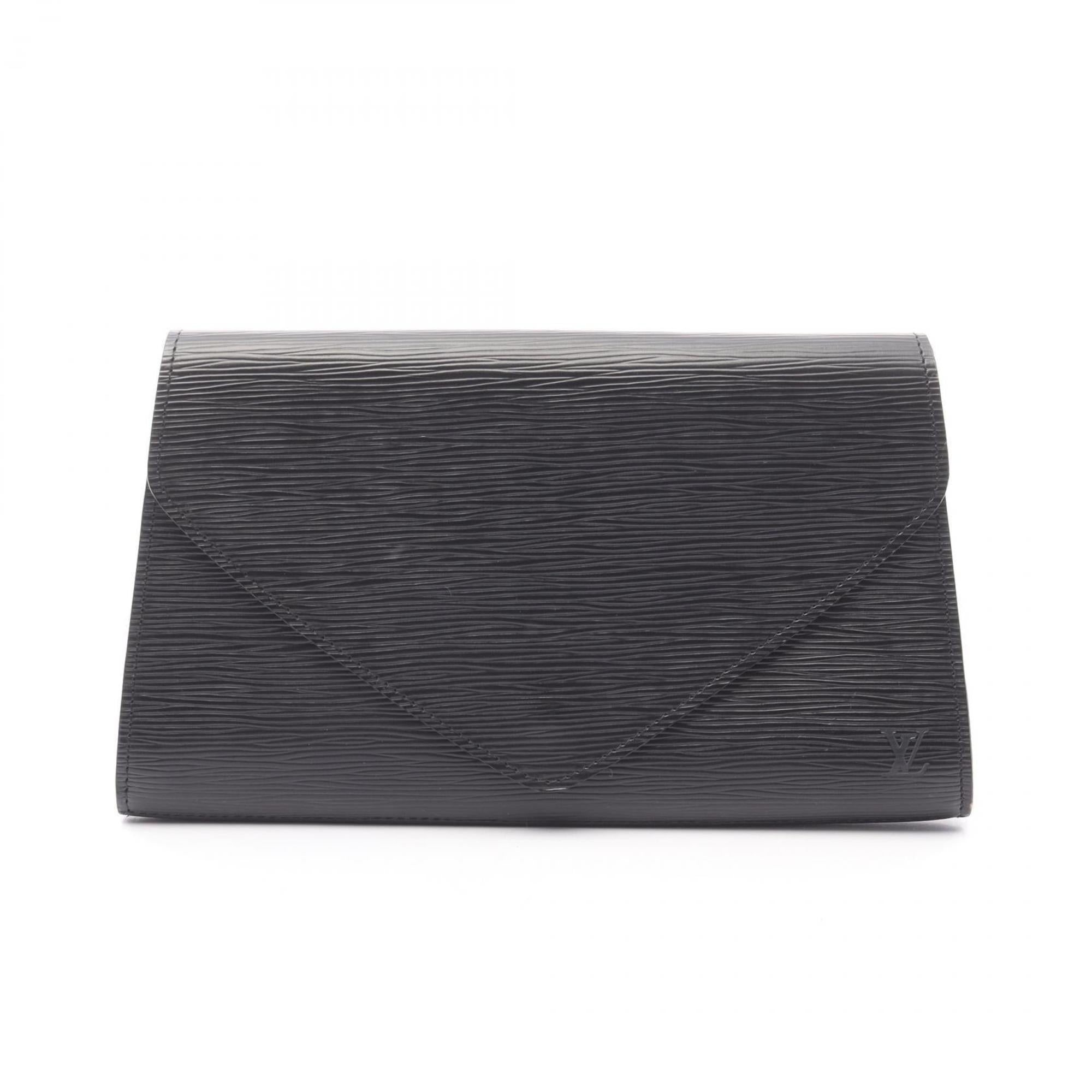Louis Vuitton Black Noir Epi Leather Clutch Bag