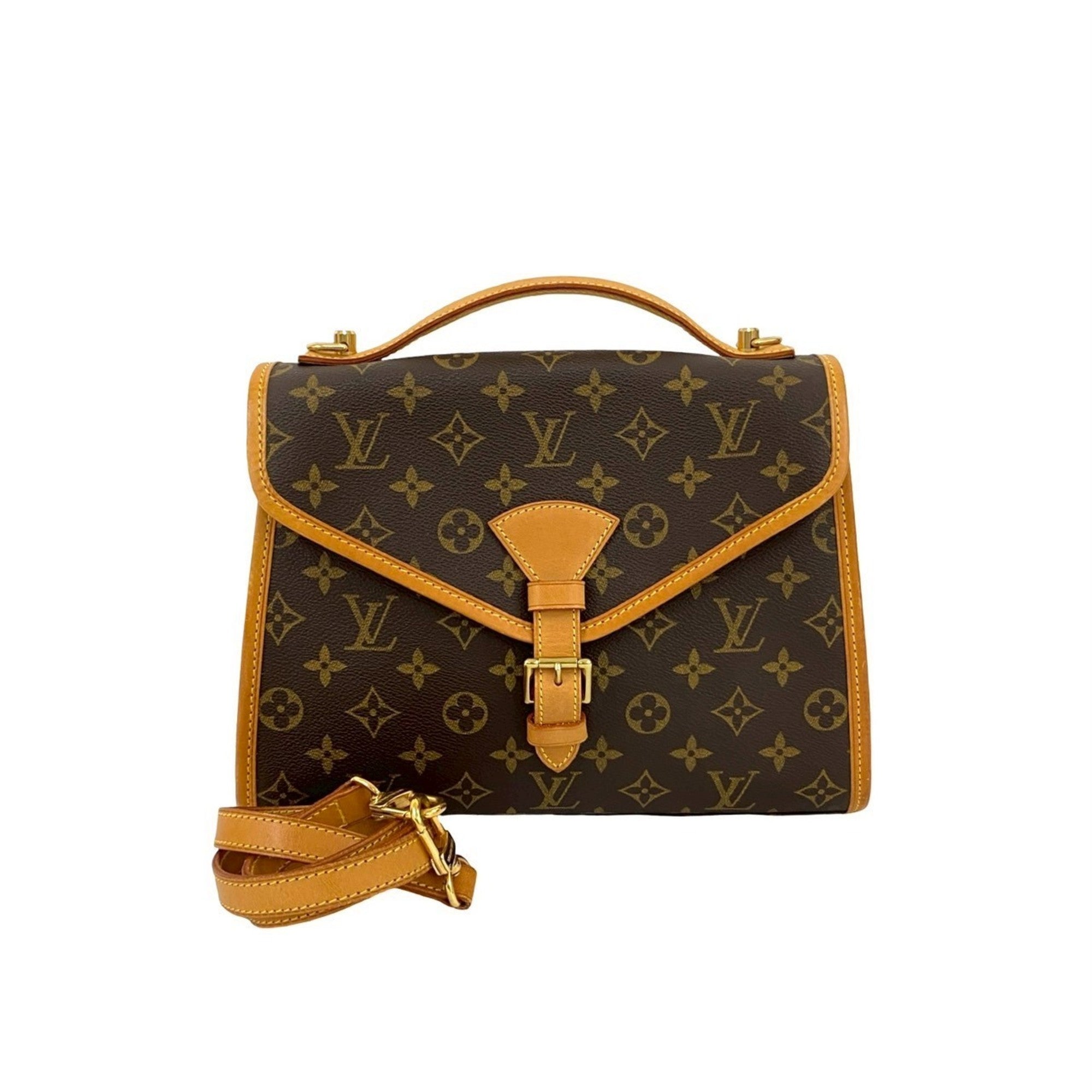 Louis Vuitton Brown Leather Pvc Handbag Shoulder Bag